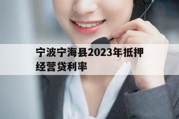 宁波宁海县2023年抵押经营贷利率